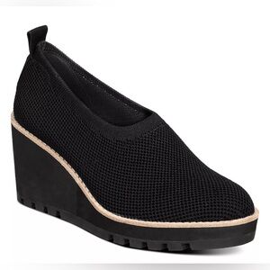 EILEEN FISHER Women’s Marie Wedge Pumps in Black size 7.5